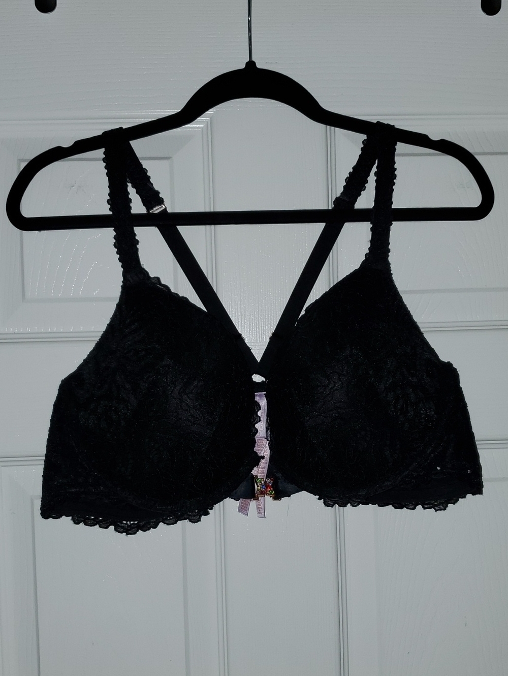 Savage X Fenty Womens Romantic Corded Lace Front-Closure Push Up Bra Size 40D